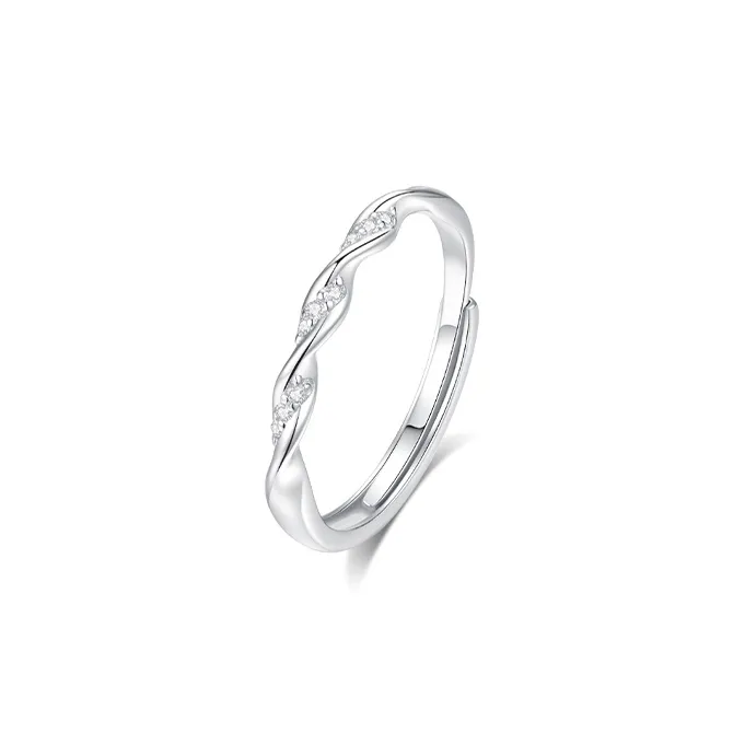 ZHIAIYONGHENG 999 Fine Silver Rings Unisex-7