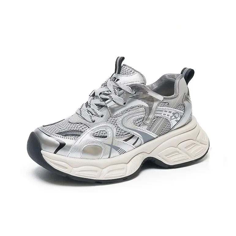 WOOS BOBO Support Lightweight Height Increasing Low Top Chunky Sneakers Women's-7