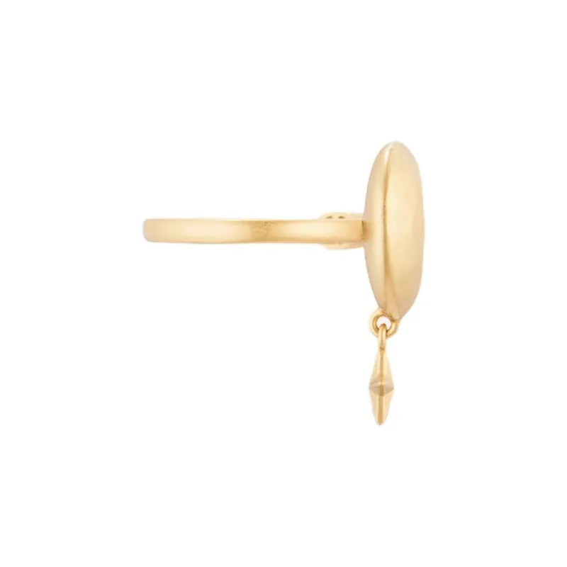 DIOR Faux Crystal Rings Women's Gold-1