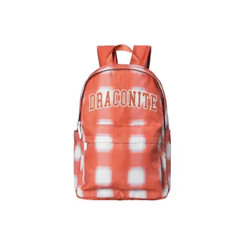 QRST Polyester Backpack Unisex Orange Red