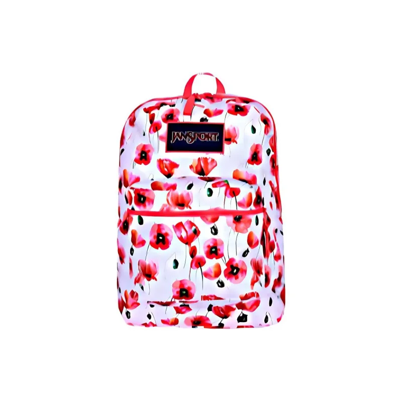 JanSport Polyester Backpack Medium Size Women's Innocent Pink Blossom-1