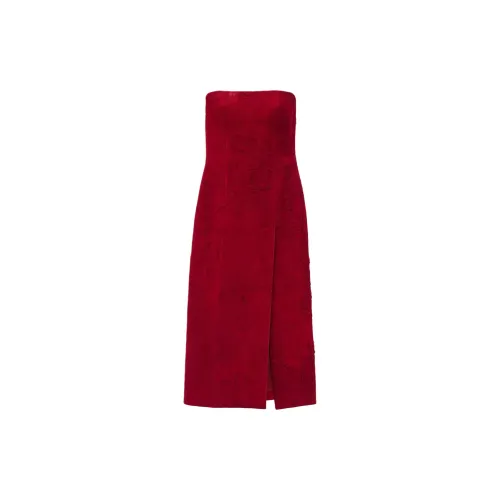 Alexander McQueen Strapless Midi Dress