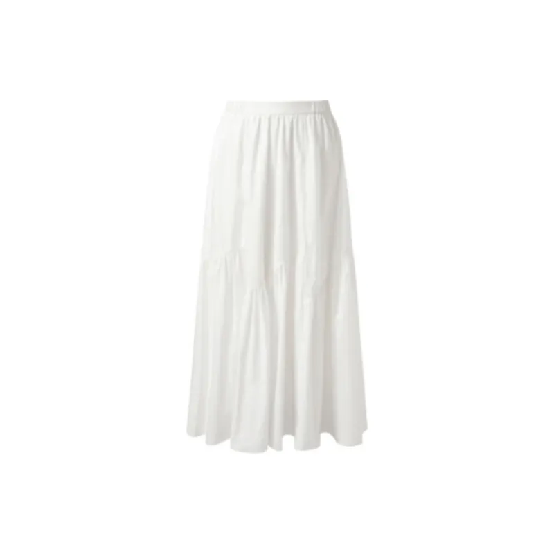 GOELIA Casual Long Skirt Women's Ecru-1