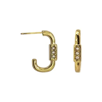ANARTXY Surgical Steel Zircon Earrings Women's Gold/Silver