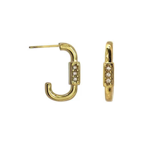 ANARTXY Surgical Steel Zircon Earrings Women's Gold/Silver