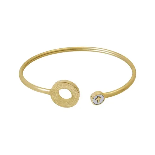 ANARTXY Surgical Steel Shell Bangles Women's Gold/Silver