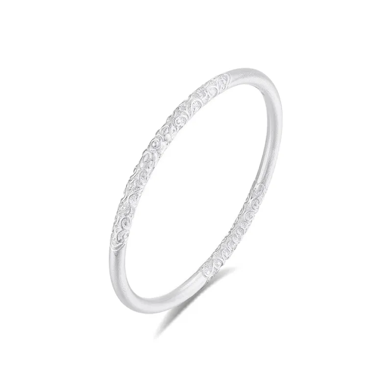 Seven Seven Silver Jewelry S999 Fine Silver Bangles Unisex-0