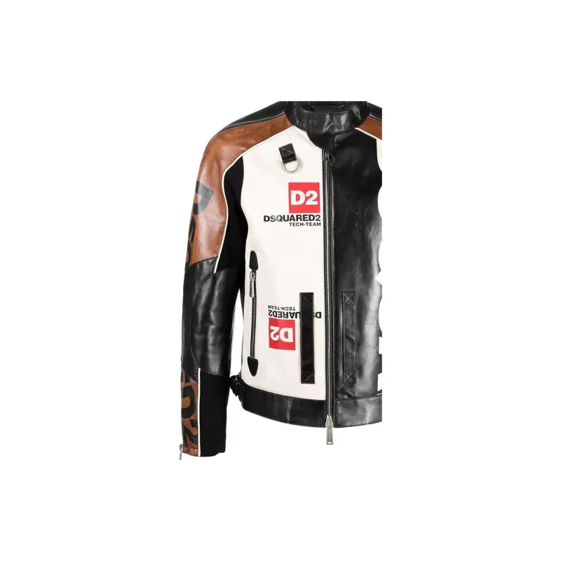 DSQUARED 2 Leather Jackets Men Brown-4