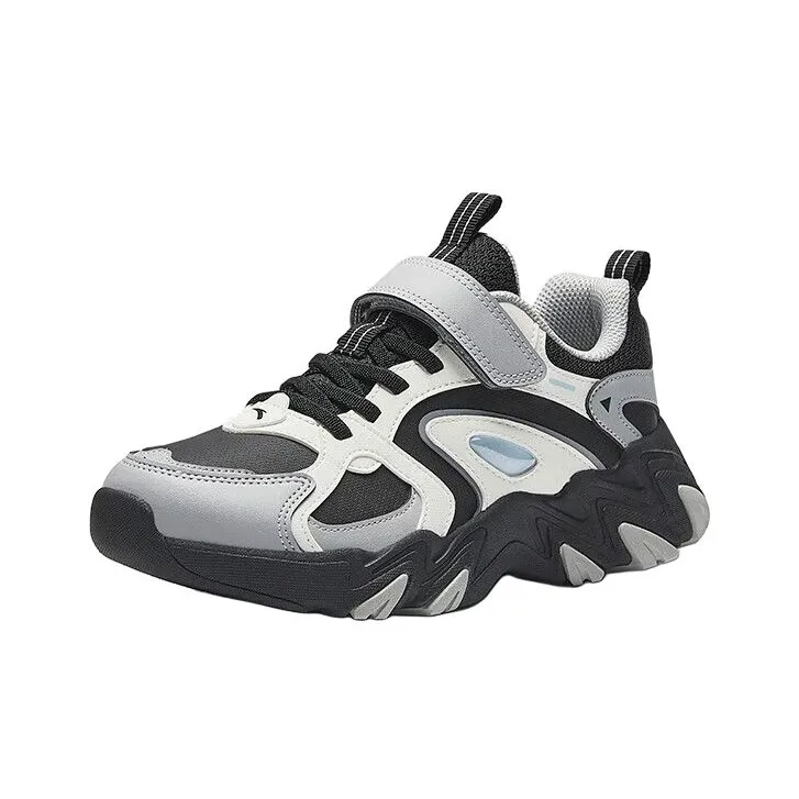 Antakids Anti Slip And Wear Resistant Warm Low Top Kids Lifestyle Shoes Basic Black Light Gray Ivory White Teenagers-1