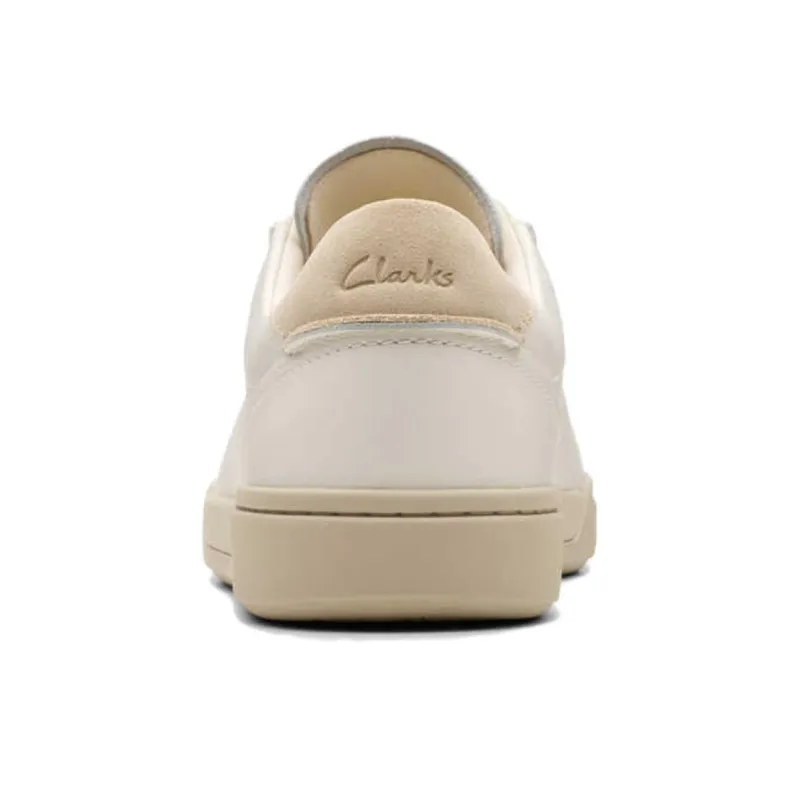 Clarks Low Top Skateboard Shoes Men's White-1
