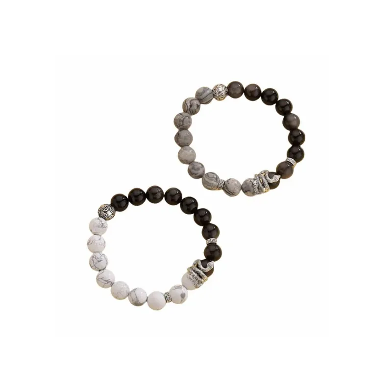 ZUIWENGLANGYASHANWENCHUANG Obsidian Bracelets Unisex-8