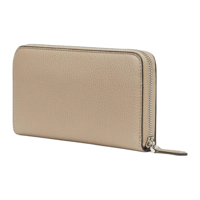 FENDI Peekaboo Leather Wallet Women's Beige-1