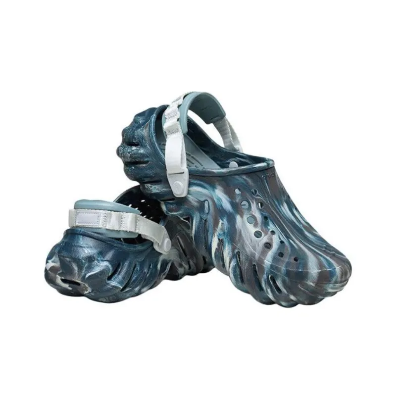 Crocs Ripple Marble Pattern Clogs Men's Dark Blue-4