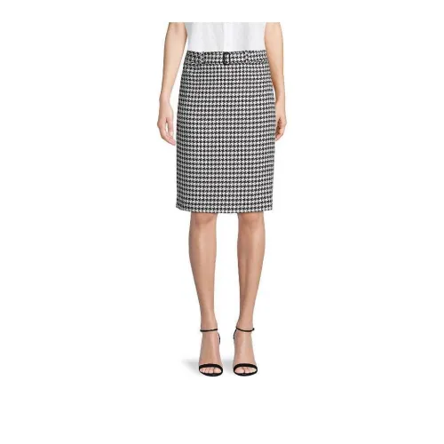 CALVIN KLEIN Casual Long Skirts Women's Black White