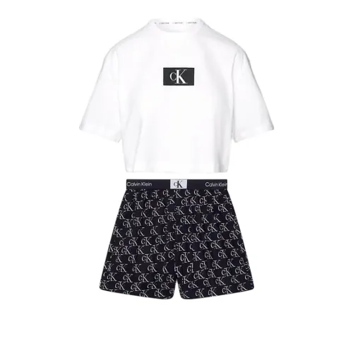 CALVIN KLEIN S/S SHORT SET Casual Suit Europe Version Women's