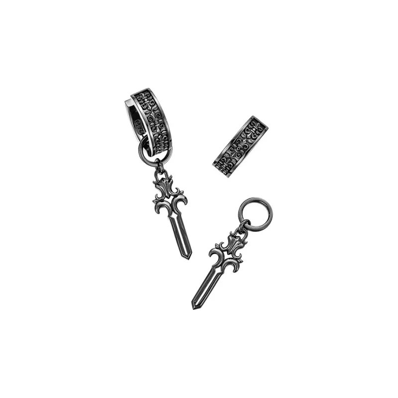 MYSH 925 Sterling Silver Earrings Men's-7