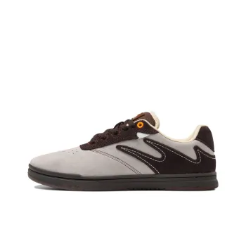 GOLUCK Cushioning, Wear Resistant Low Top Skateboard Shoes Unisex Gray Brown