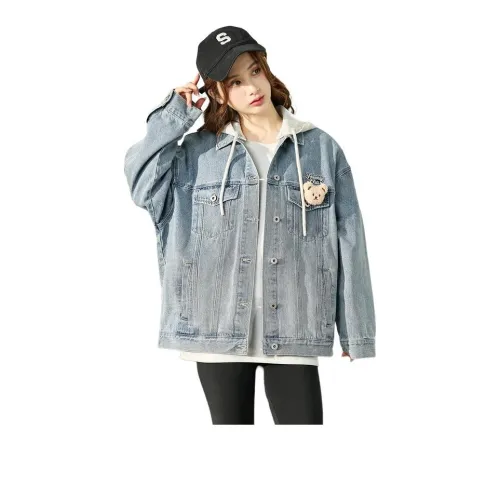 Tonlion Denim Jacket Women's Medium Denim Blue