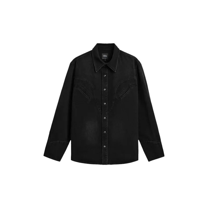 ZARA Shirts Men Black-1