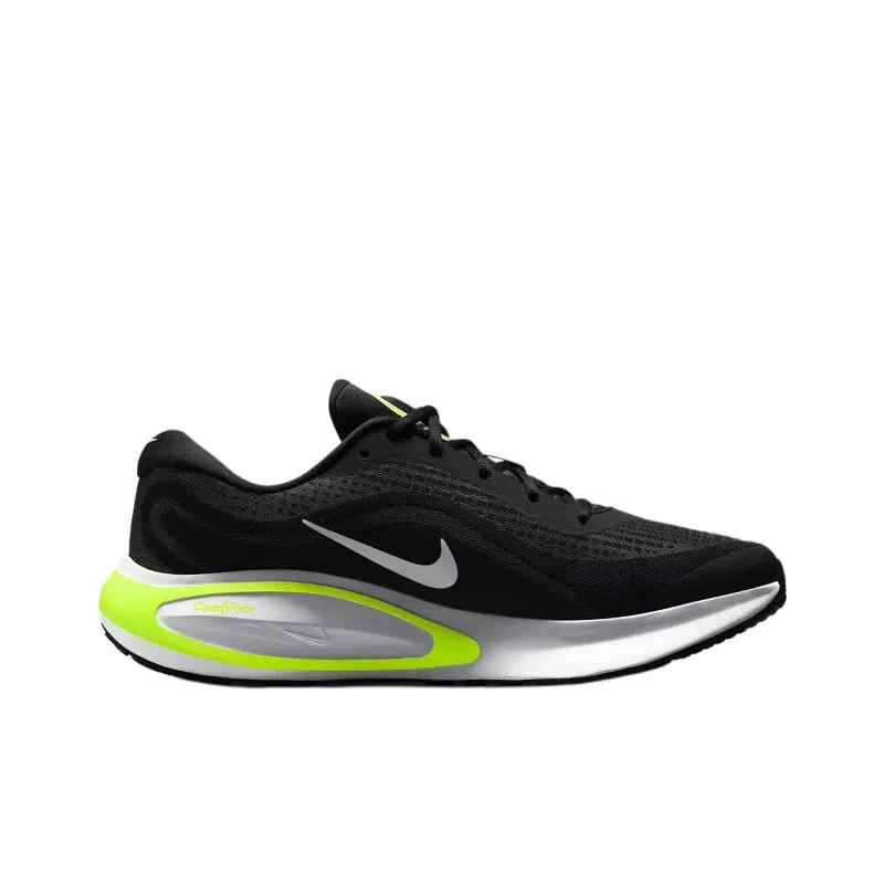 Nike Journey Run Anti Slip Wear Resistant Low Top Running Shoes Men's Black White-1