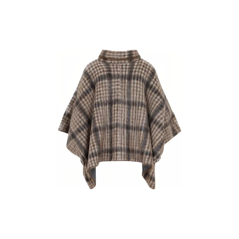 Brunello Cucinelli Check Poncho-1