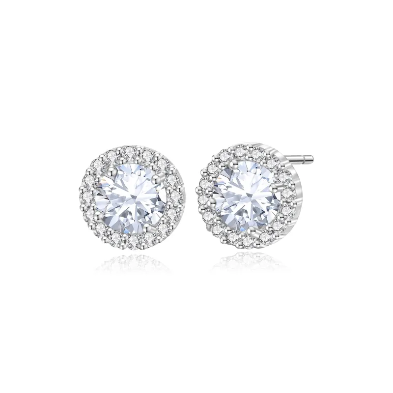 MOLADY 999 Fine Silver Stud Earrings Women's-0