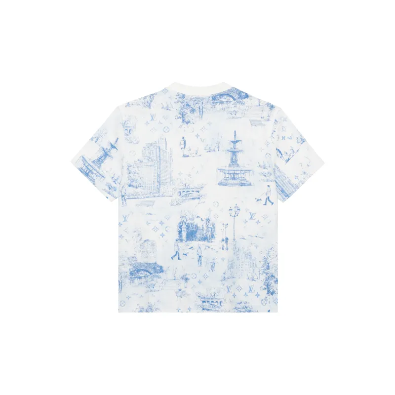 LOUIS VUITTON Printed Cotton Pique T Shirt-1