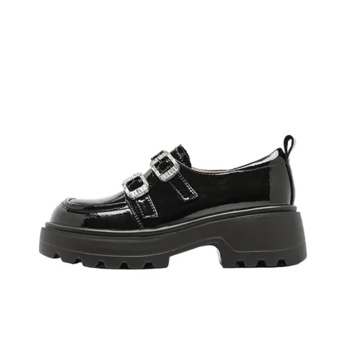 AGSDON Casual Single Shoes 5.5cm Women's Black