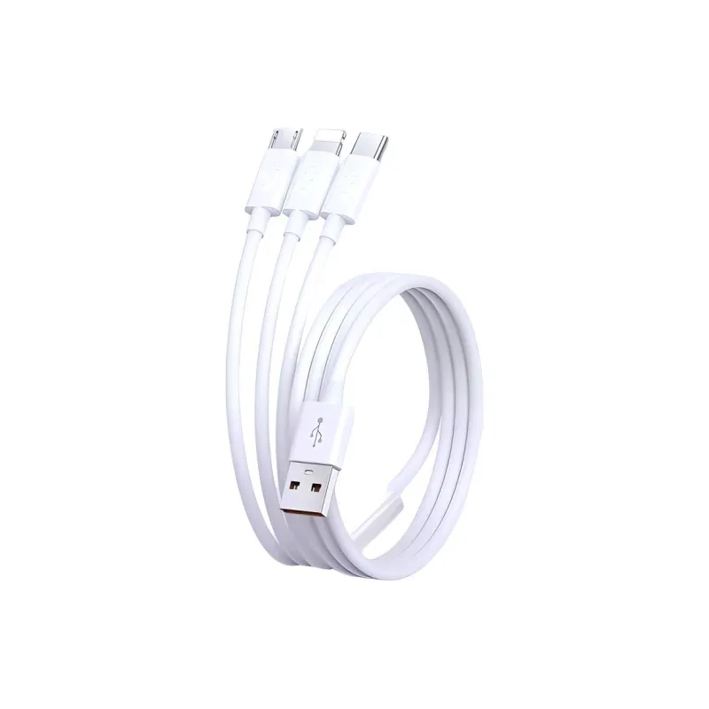 First Guard Fast Charge 3-in-1 Charging Set 1m/1.5m/2m One Drags Three All-in-one Fast Charging Antioxidant Cables-0