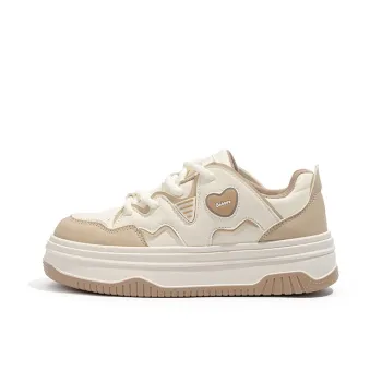 BABAYA KIDS Anti Slip And Wear Resistant Breathable Low Top Skateboard Shoes Women's Khaki