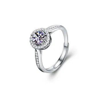 WUMZK 925 Silver Mohsunnite Rings Unisex
