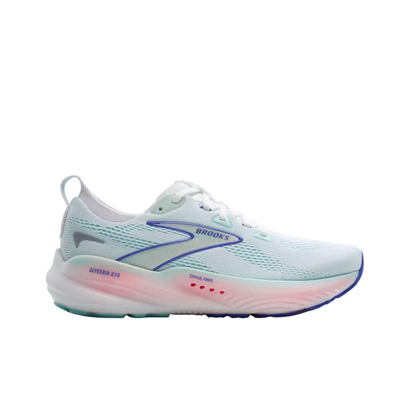 Brooks Glycerin Gts 22 White Limpet Shell Amparo Blue Women's-1