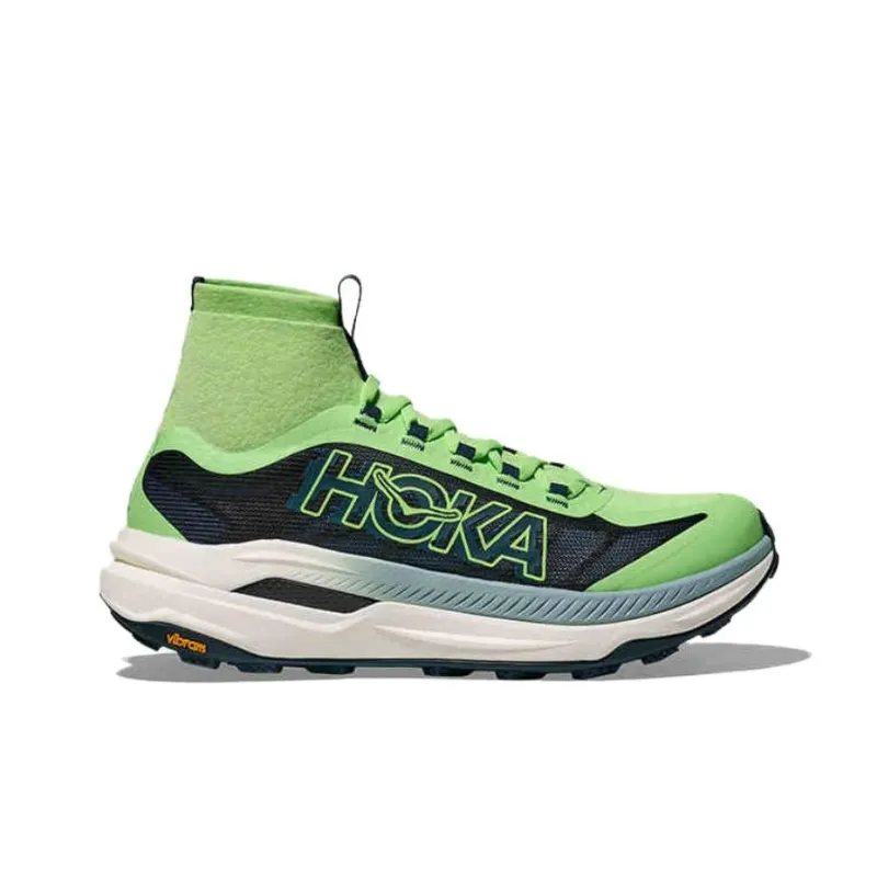 HOKA ONE ONE Tecton X Cushioning, Wear Resistant High Top Running Shoes Men's Green-1
