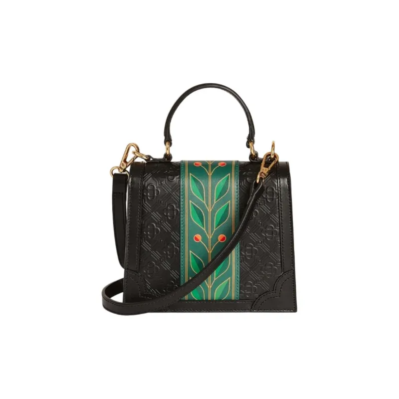 CASABLANCA Calfskin Shoulder Bag Crossbody Bag Handbag Mini Women's Black-3