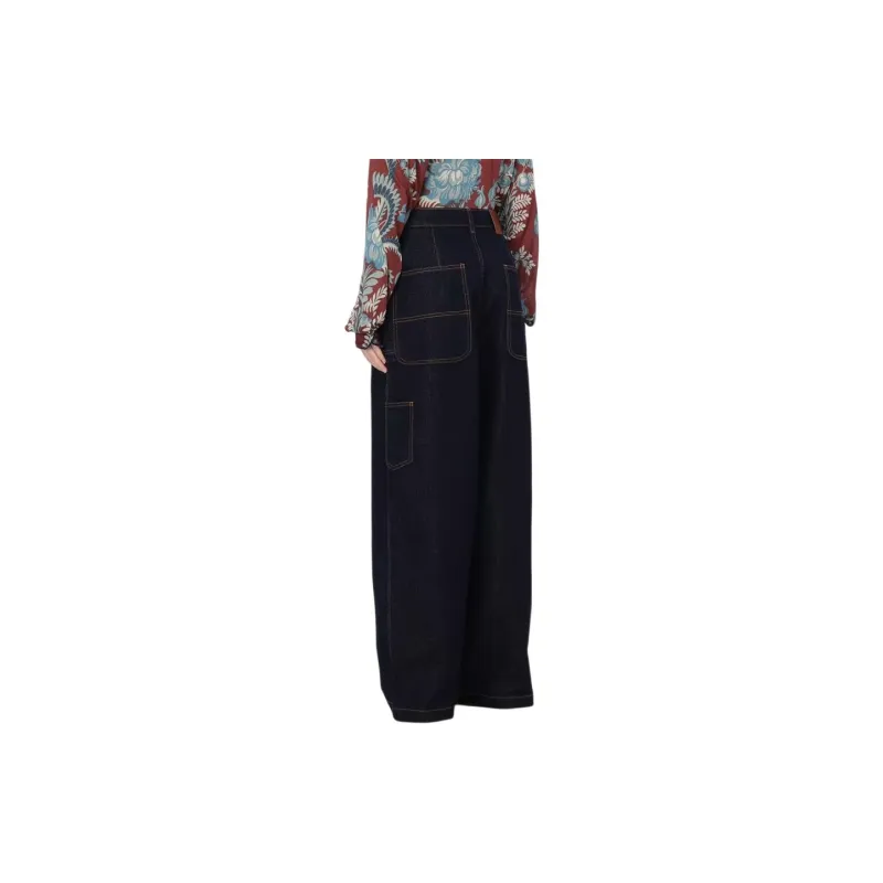 ETRO Stitched Wide Leg Jeans-4