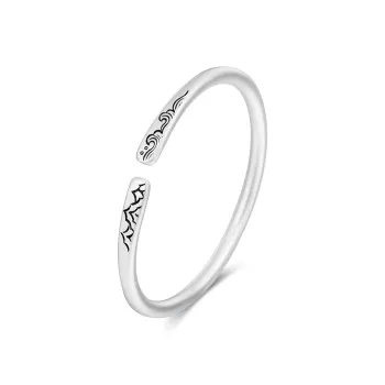 Diamond International Foot Silver 990 Bangles Unisex
