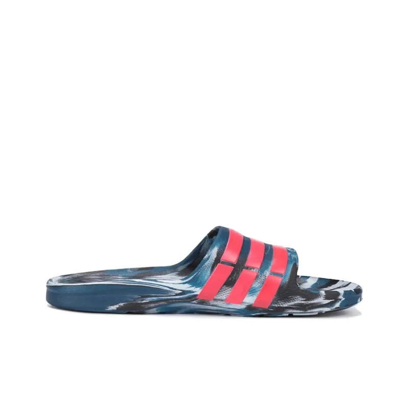 Adidas DURAMO Slip Resistant Abrasion Resistant Slide Slippers Unisex Asphalt Gray Red Black-1
