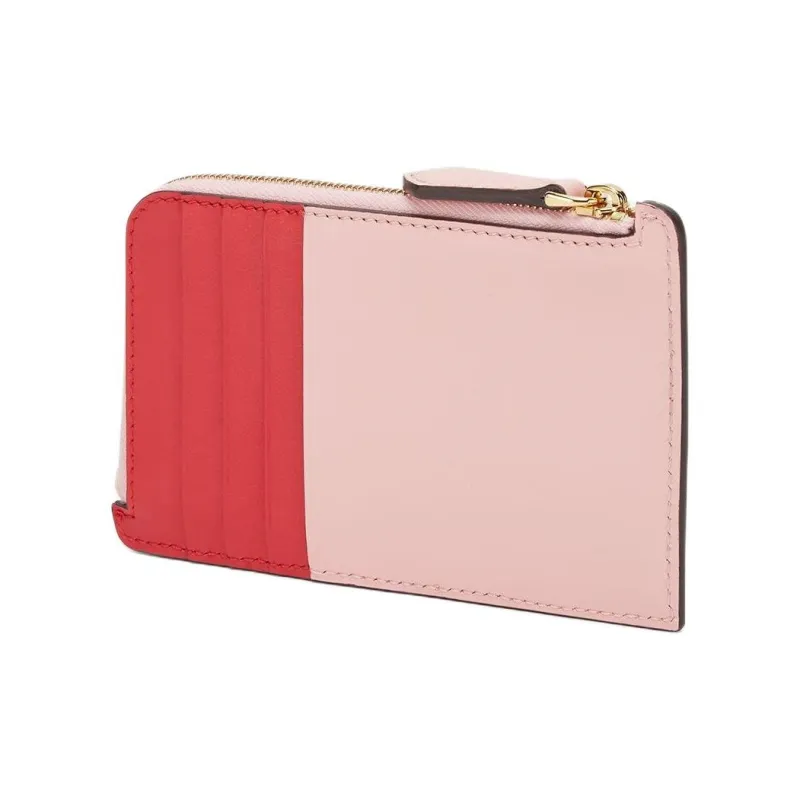 FENDI Calfskin Card Holder Women's Pink-1