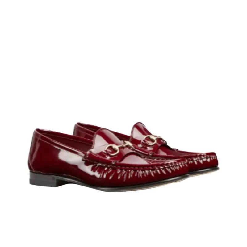 GUCCI Horsebit 1953 Loafers Women's Red-2