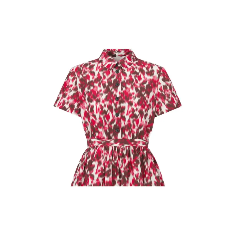 DIOR Short-Sleeved Dresses Women's Red-2