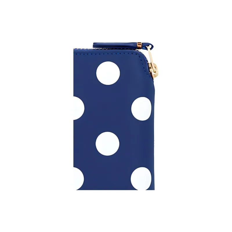 CDG Cow Leather Wallet Women's Blue-3