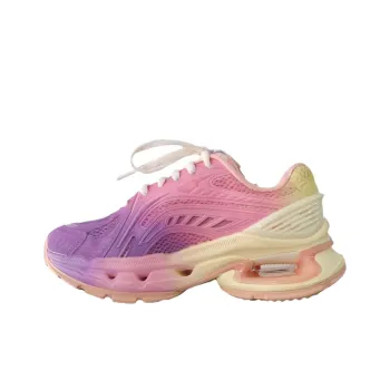 LiNing Slip Resistant Lightweight Cushioning Low Top Casual Shoes Women's Purple Pink Yellow