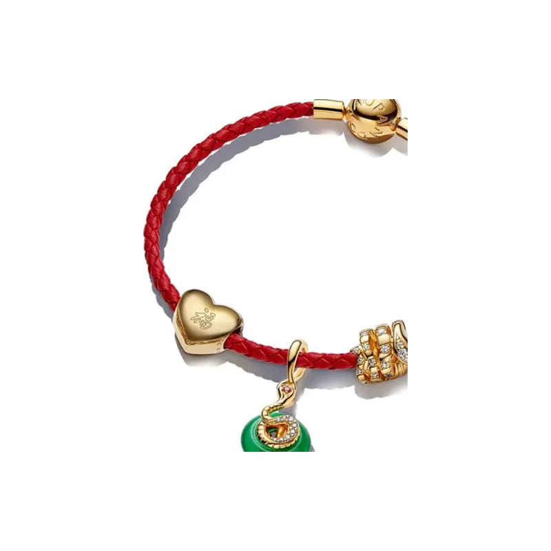 Pandora Gold Plated Bracelets Women's Red-2