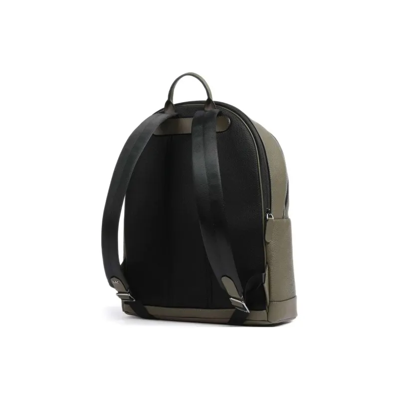 MICHAEL KORS Hudson Leather Backpack Men's Olive-1
