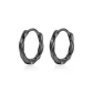 Black Mobius Earrings Alloy[1 Pair]