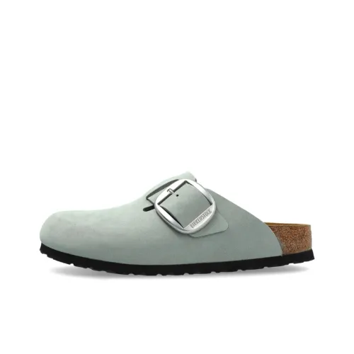 Birkenstock Boston Rubber Sole Abrasion Resistant Slip Resistant Wrap toe Slippers Women's Cyan