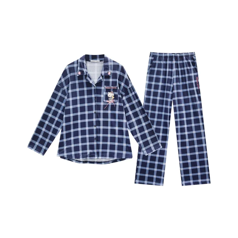 GUKOO x Hello Kitty Pajama Set Women's Dark Blue-1