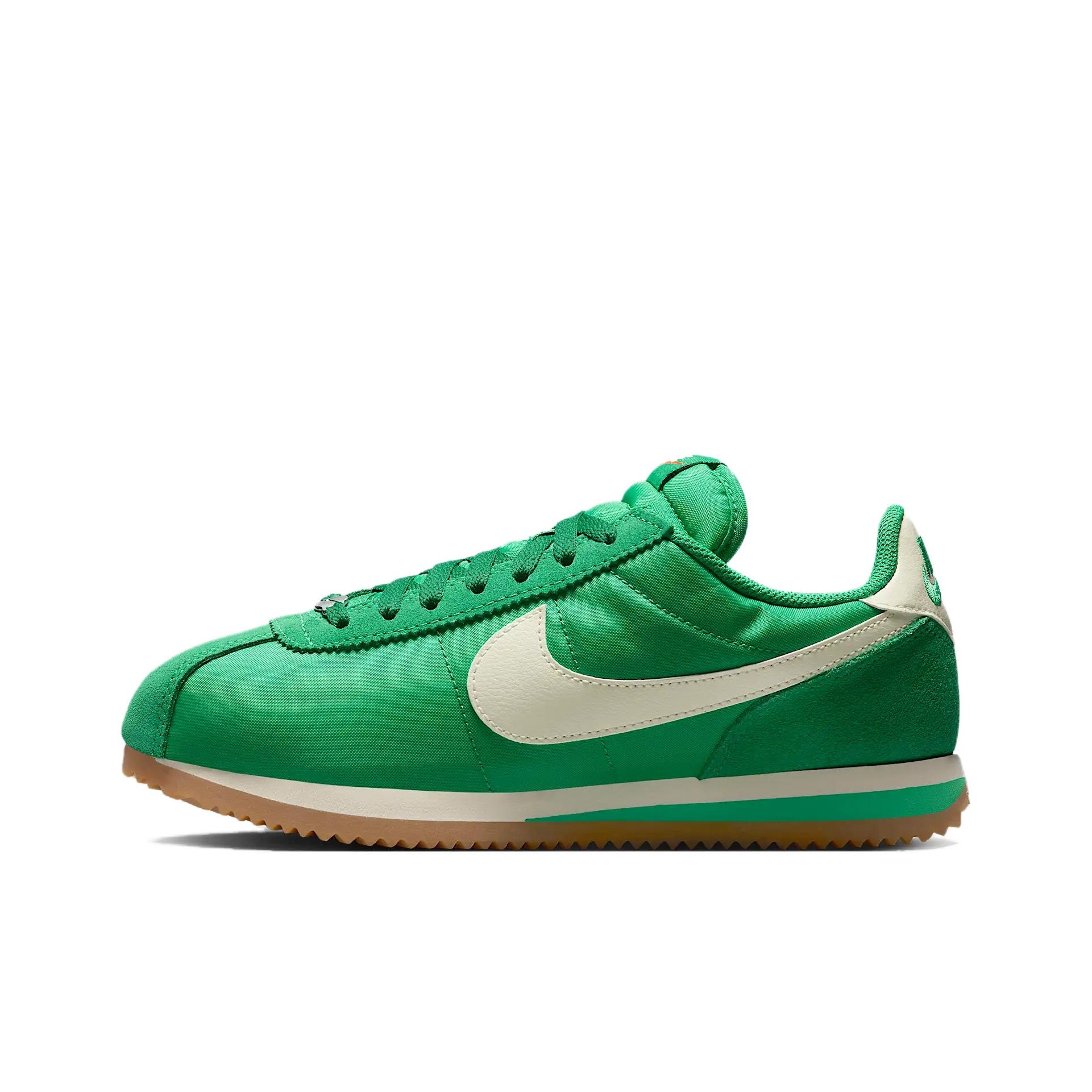 nike cortez green suede