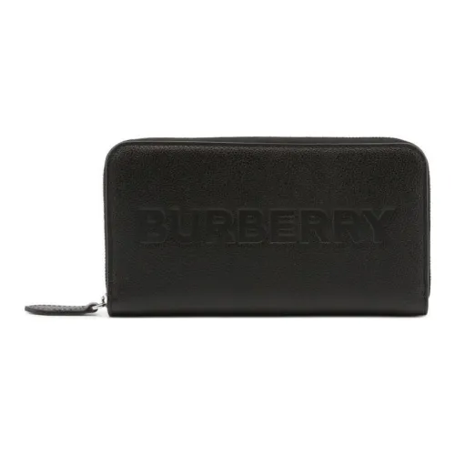 Burberry Porter Leather Flap Continental Long Wallet Black