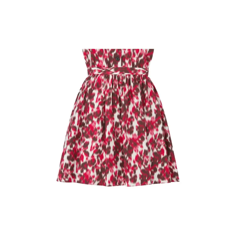 DIOR Short-Sleeved Dresses Women's Red-3